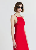 Vestito lungo a costina
