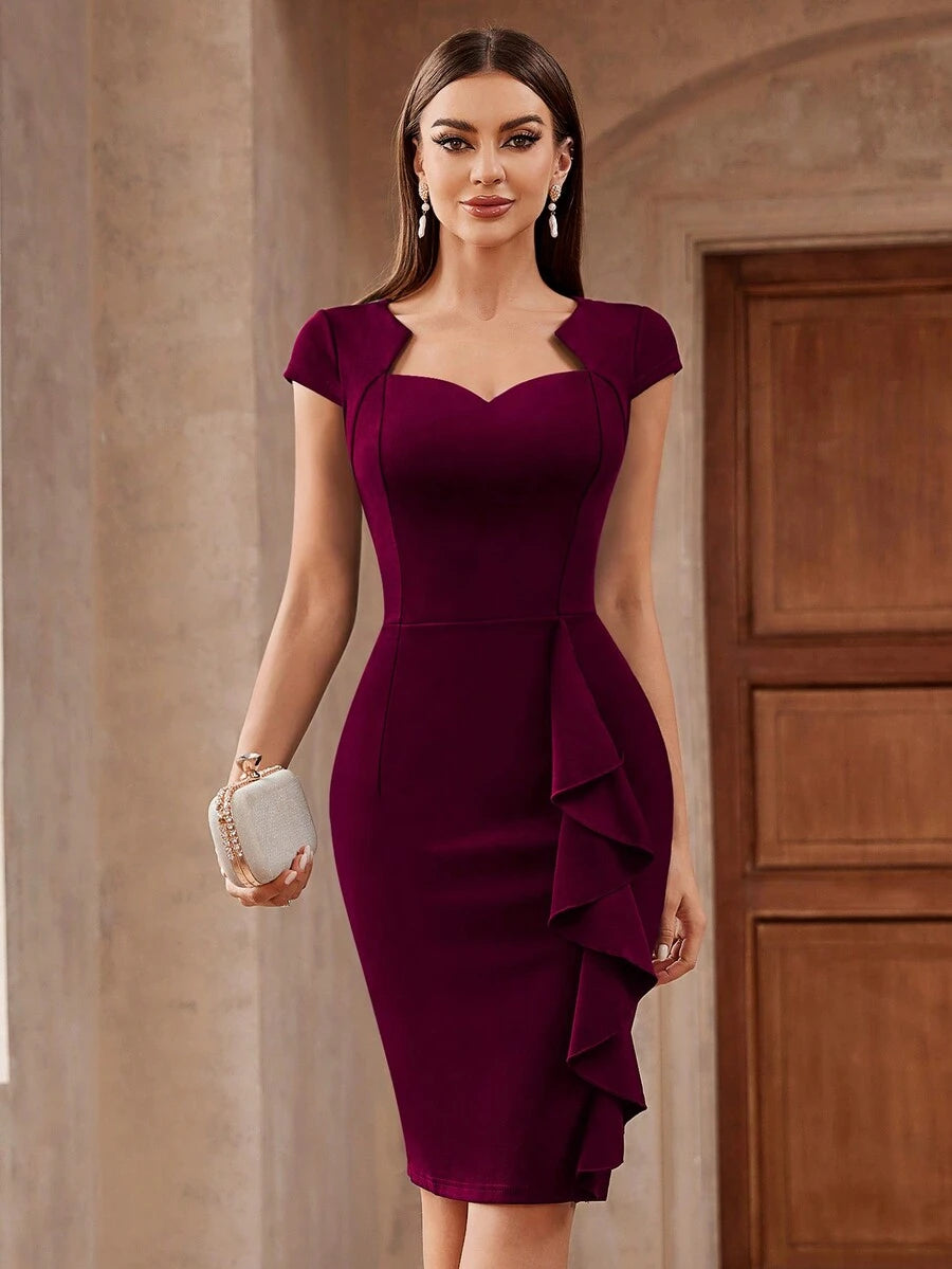 VESTIDO AMELIA | ELEGANCIA MIDI CON VOLANTES