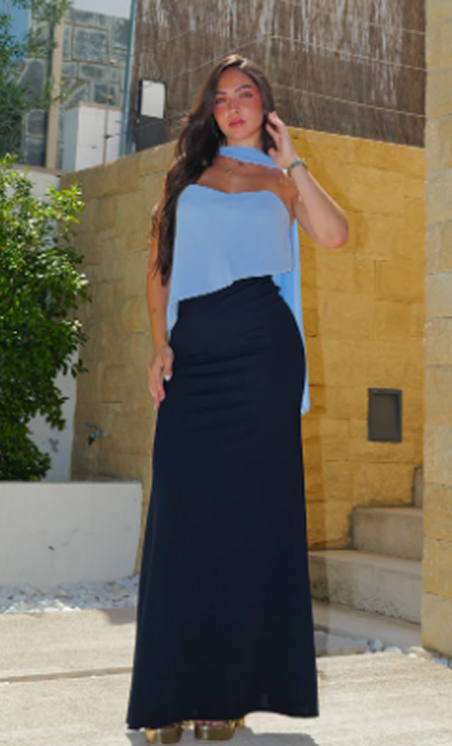 MARTINA | CONJUNTO ELEGANTE DE TOP Y FALDA LARGA