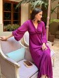 Vestido plisado buganvilla| Isabella