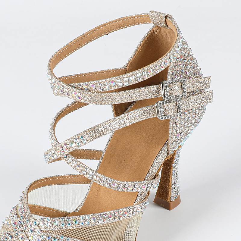 Scintillanti scintillanti scintillanti scarpe da ballo latina di salsa personalizzate