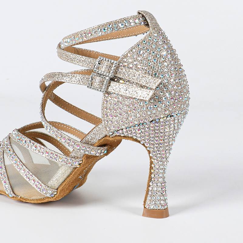 Scintillanti scintillanti scintillanti scarpe da ballo latina di salsa personalizzate