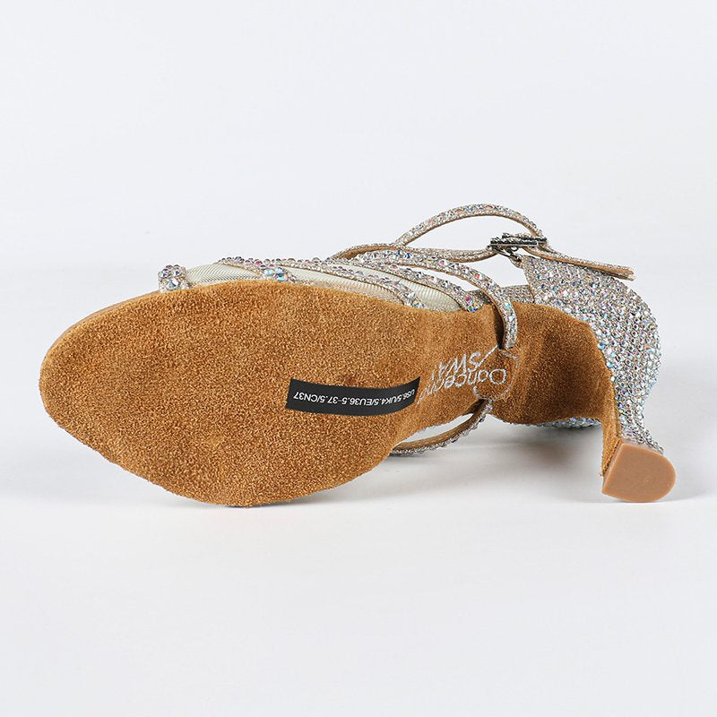 Scintillanti scintillanti scintillanti scarpe da ballo latina di salsa personalizzate