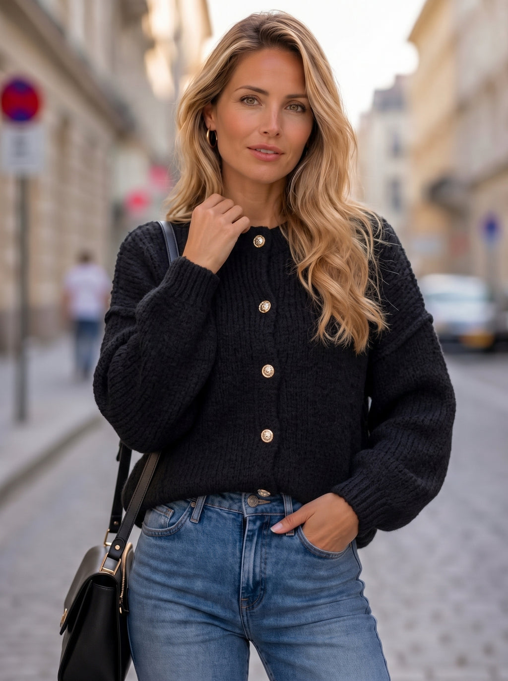 CÁRDIGAN ELENA | PUNTO OVERSIZE CON BOTONES