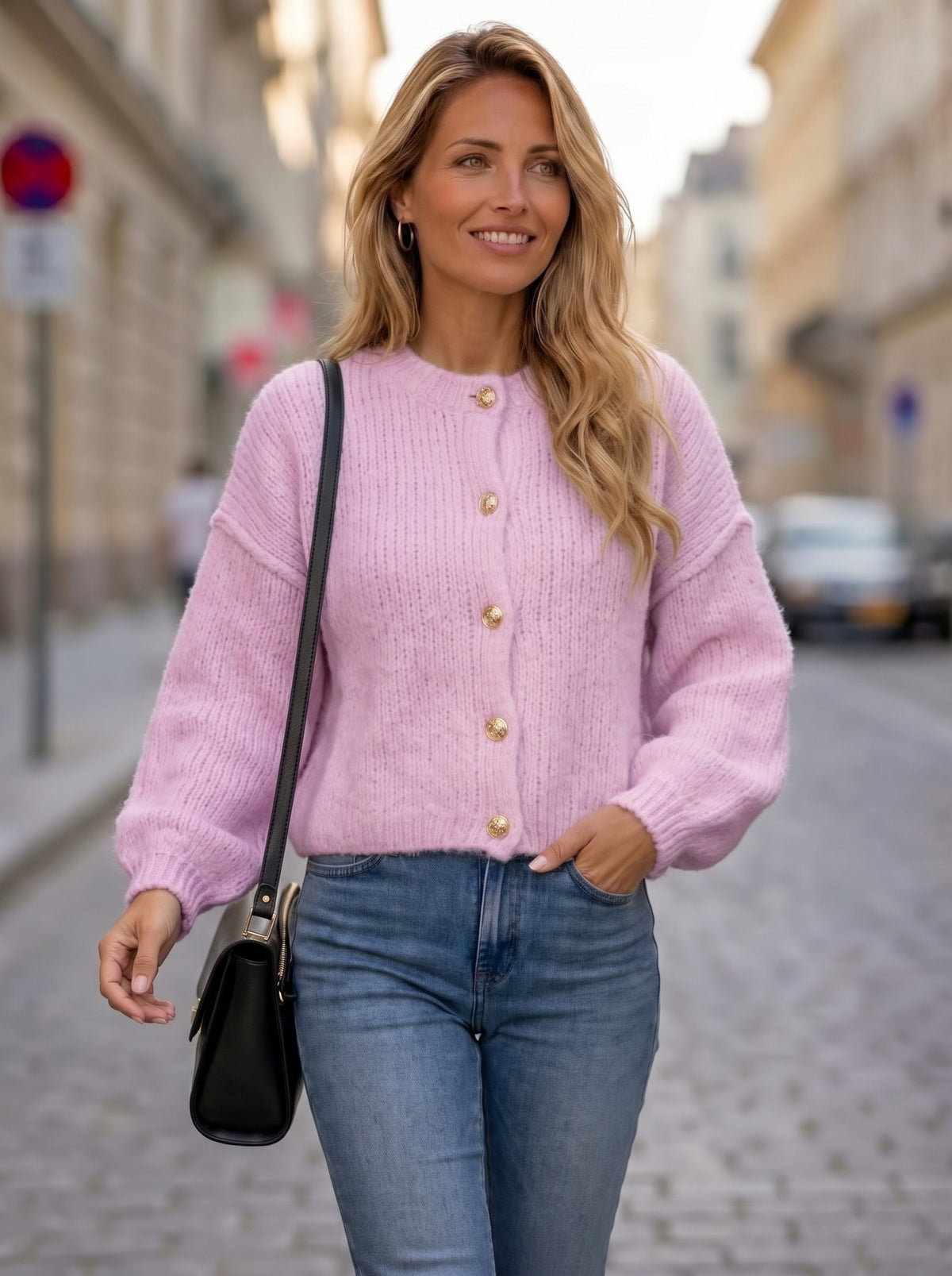 CÁRDIGAN ELENA | PUNTO OVERSIZE CON BOTONES