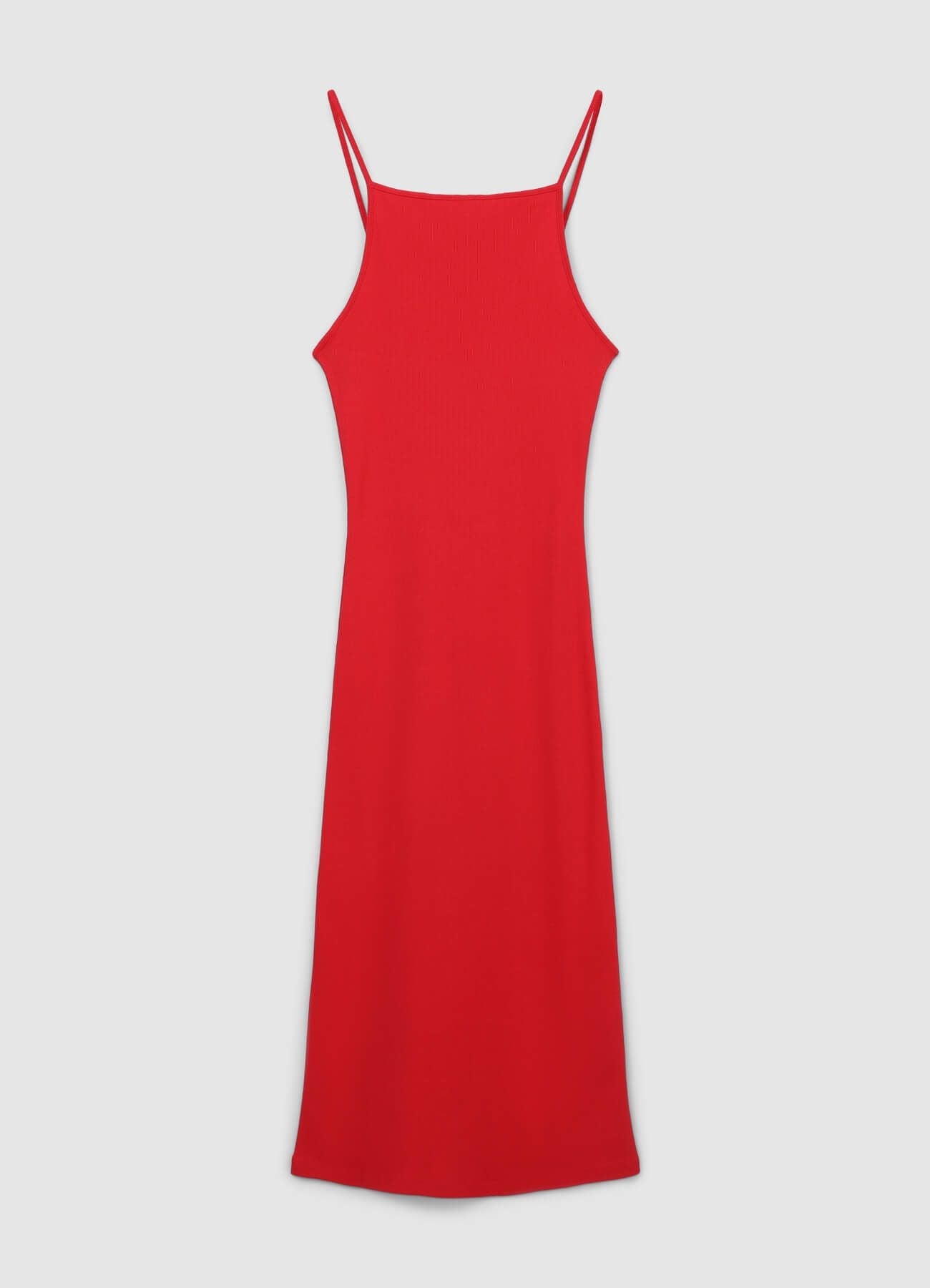 Vestito lungo a costina