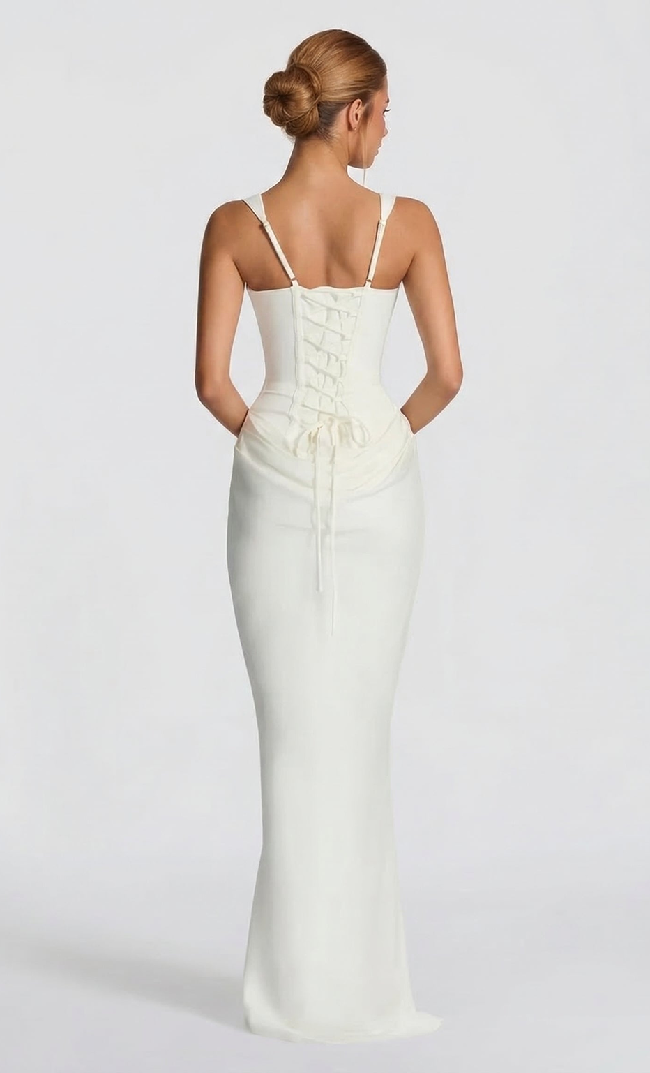 ISABEL | VESTIDO LARGO DRAPEADO DE CORTE ELEGANTE
