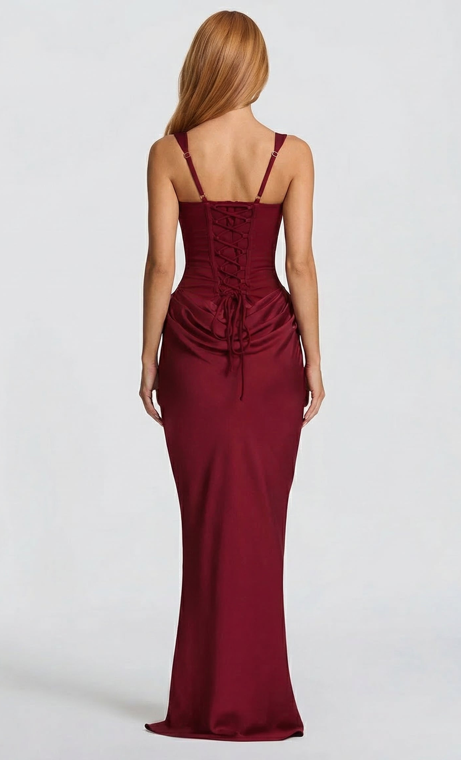 ISABEL | VESTIDO LARGO DRAPEADO DE CORTE ELEGANTE