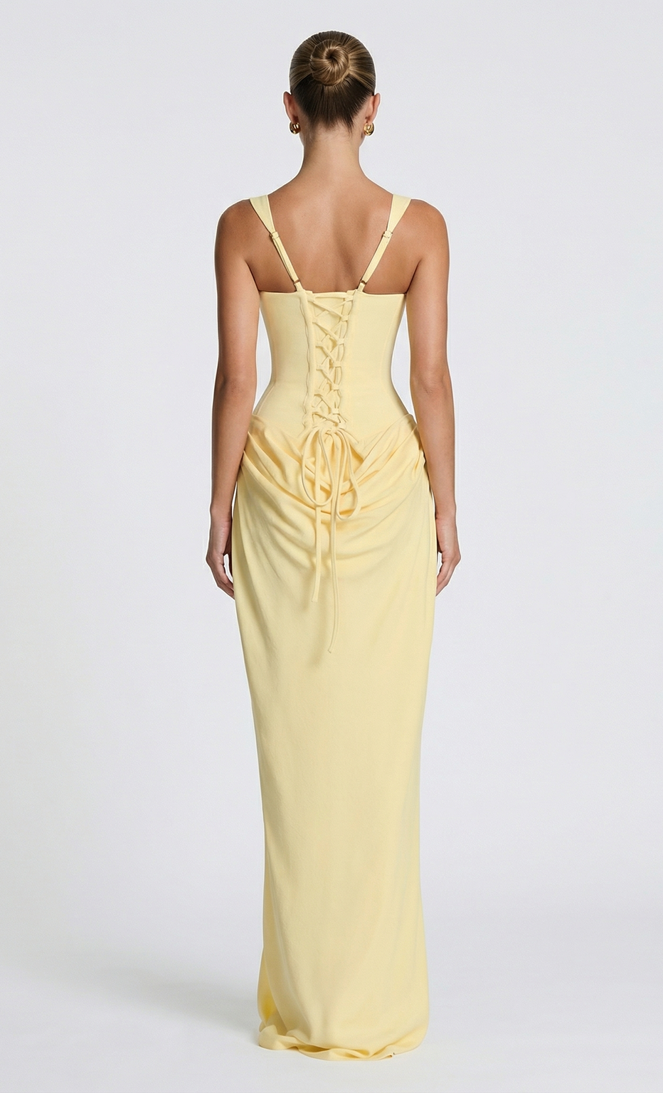 ISABEL | VESTIDO LARGO DRAPEADO DE CORTE ELEGANTE