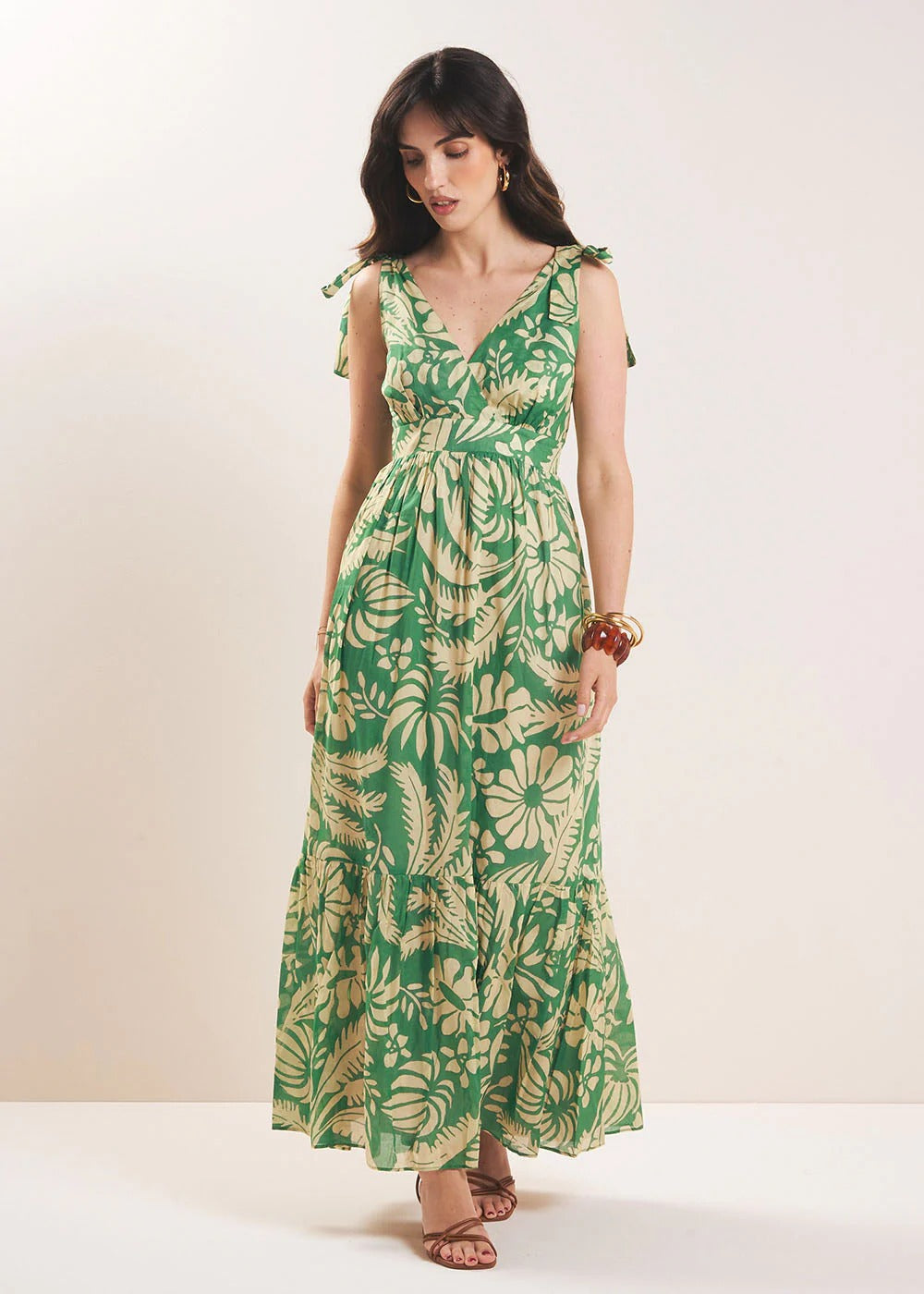 vestido verano largo verde
