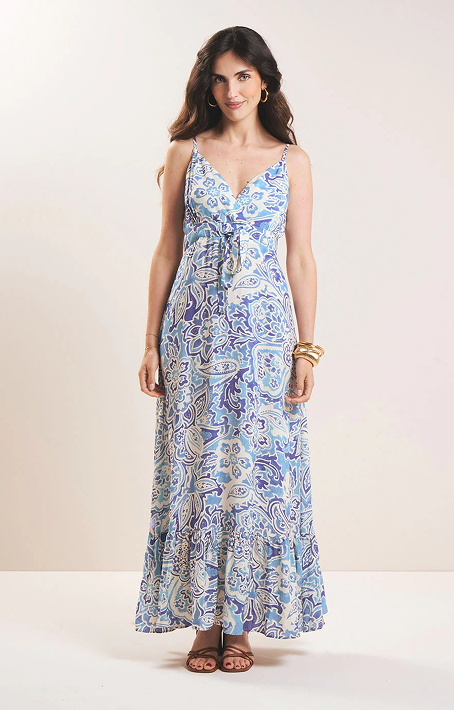 Vestido Azulejo Maxi