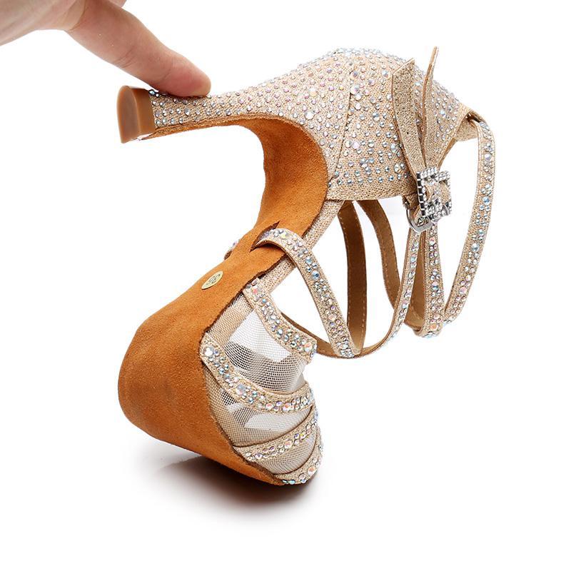 Scintillanti scintillanti scintillanti scarpe da ballo latina di salsa personalizzate
