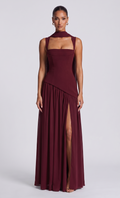 VIOLETA | VESTIDO LARGO BURDEOS